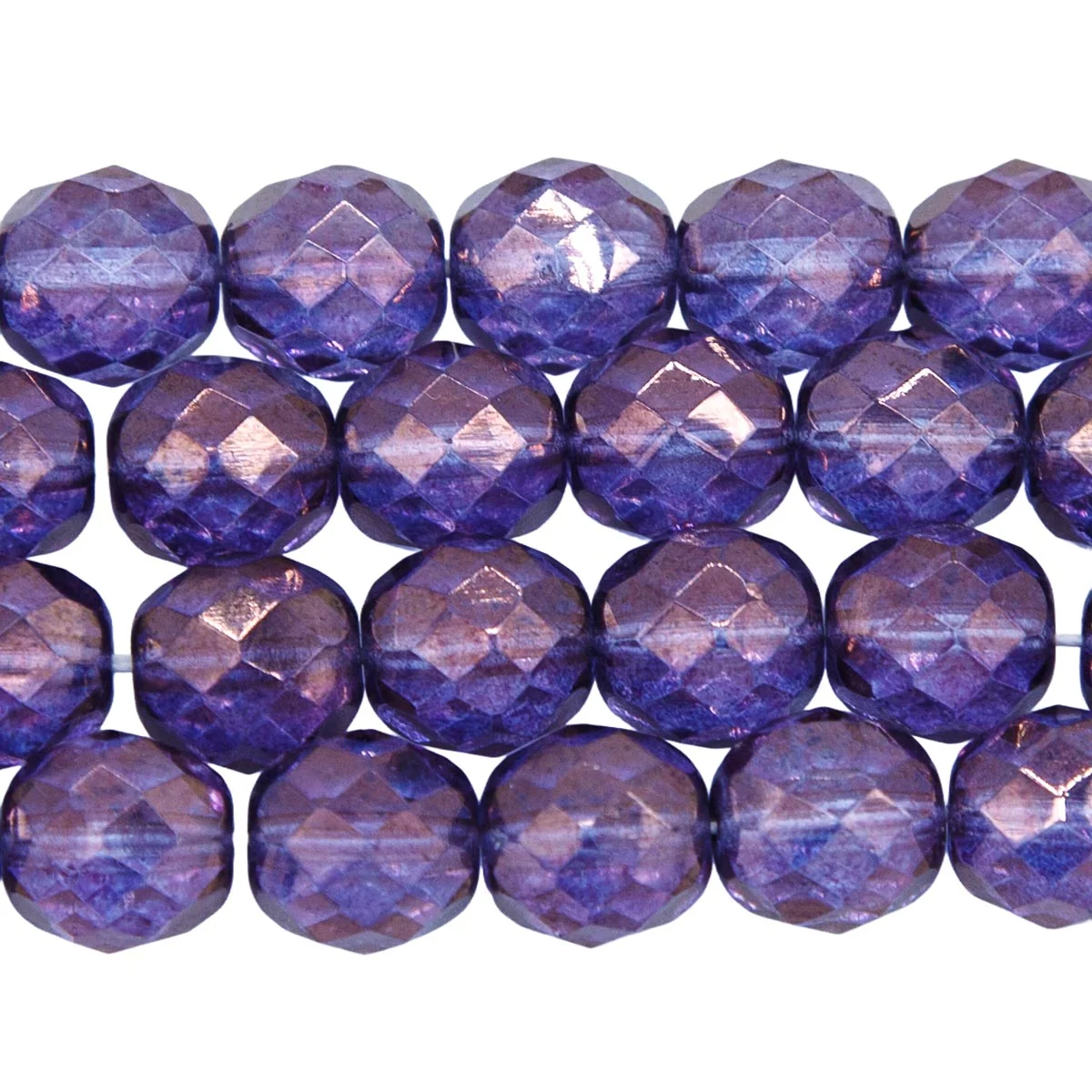 10FC098R: Cz Faceted Round Picasso Amethyst 10mm-25PC