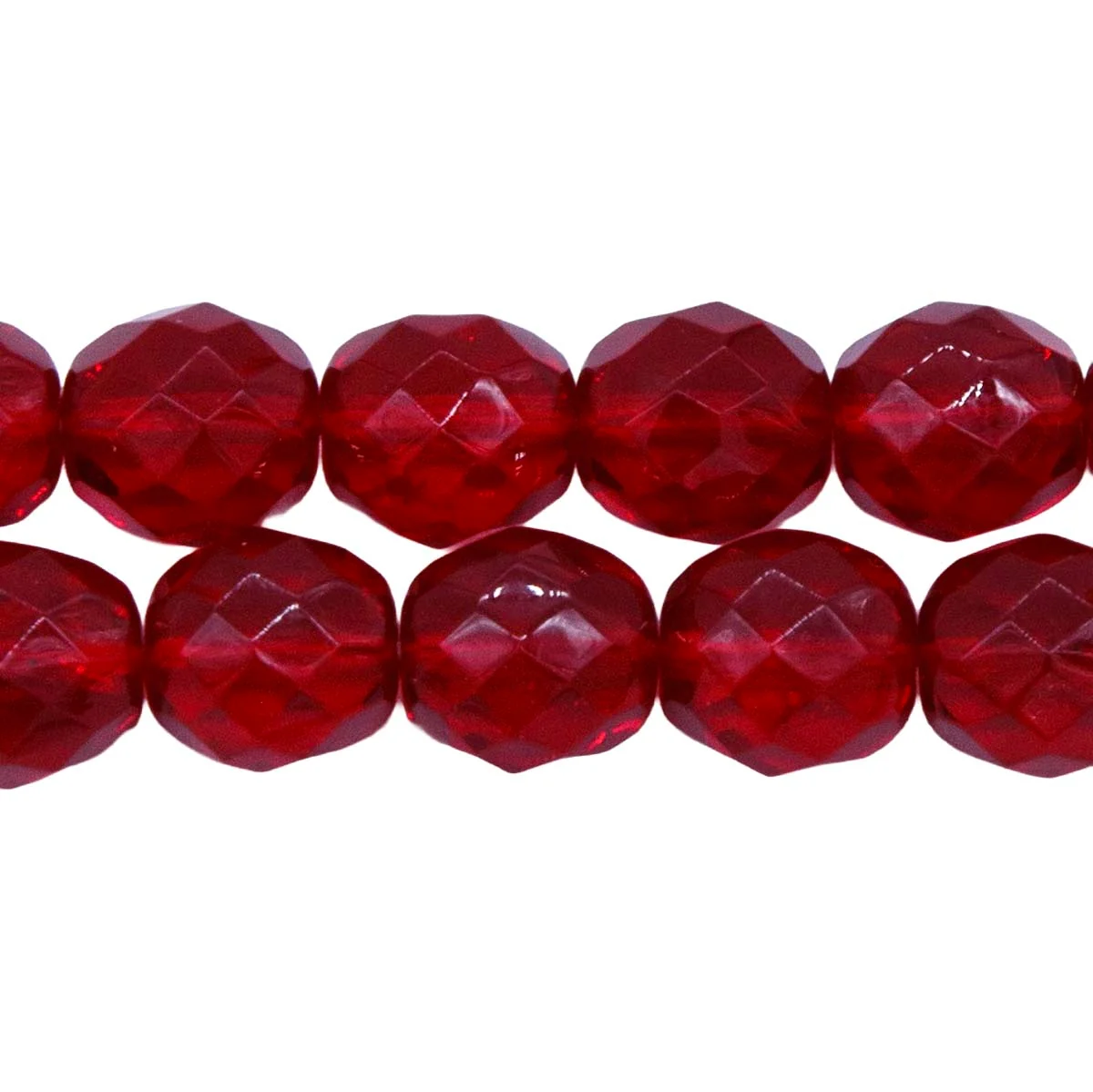 10FC245: CZ FACET RD TRANS DK Ruby 10mm-150PC