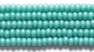 10SB181-TAR: CZ Seed Bead Terra Pearl Opaque Mint Green 10/0-1HK