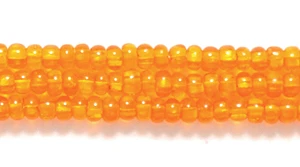 10SB232R: CZ Seed Bead Trans LT Orange 10/0-1HK