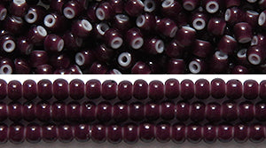 10SB298-WHR: CZ Seed Bead White Heart Amethyst 10/0 1 HK
