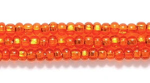10SB434R: CZ Seed Bead SIL-Line Orange 10/0-1HK