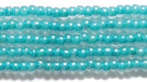 10SB787R: CZ Seed Bead Colorlined Green 10/0-1HK