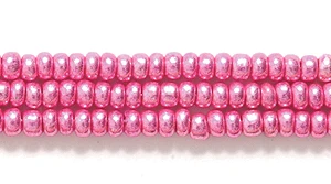 10SB894: CZ Seed Bead Metallic Fuchsia 10/0 5HK
