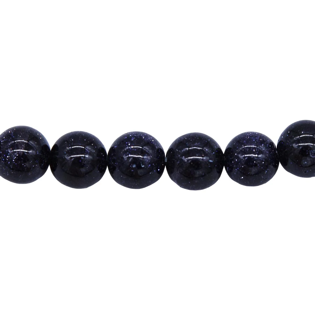 10ST444: Blue Goldstone Round 10mm
