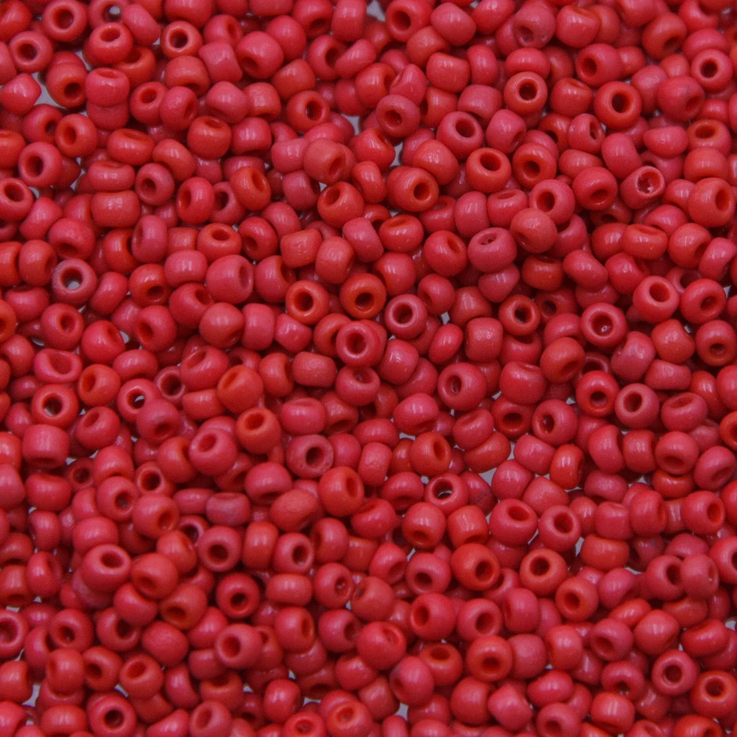 10SV100-38: Vintage Venetian Seed Bead Op Melon Red 10/0 Bundle