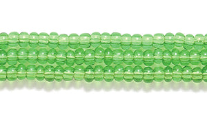 11SB281: CZ Seed Bead TR LT Kelly Green 11/0 6HK