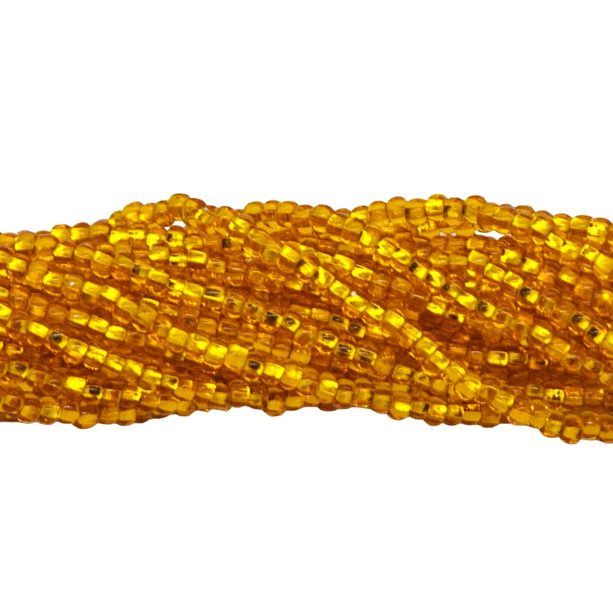 11SB431R: CZ Seed Bead SIL-Line LT Orange Square/h 11/0-1HK