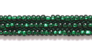 11SB488R: CZ Seed Bead SIL-Line Dark Green 11/0-1HK