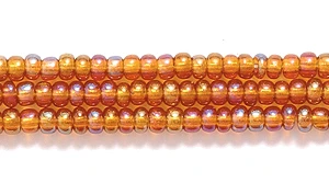11SB556-T: CZ Seed Bead TR Dark Topaz AB 11/0 6HK