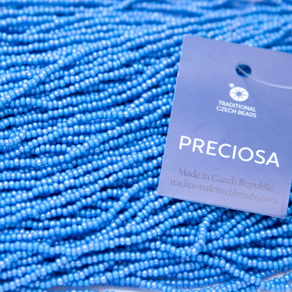 11SB565: CZ Seed Bead Dark Turquoise Blue Aurora Borealis 11/0 6HK