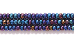 11SB579R: CZ Seed Bead Blue Iris AB 11/0-1HK