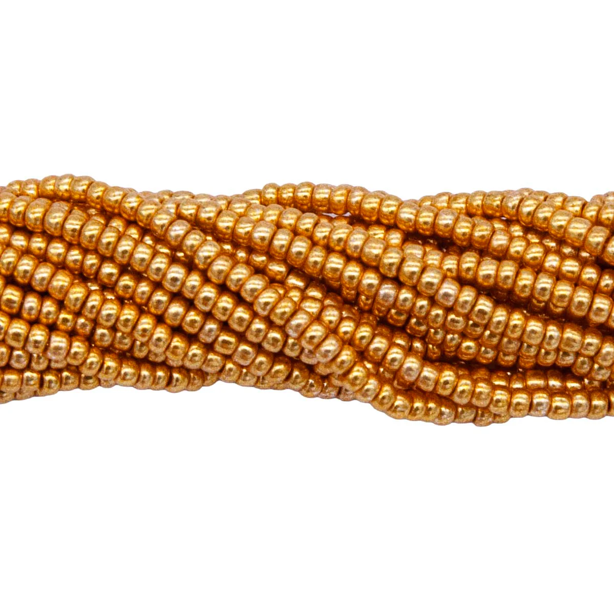 11SB854: CZ Seed Bead Metallic Gold 11/0 6HK