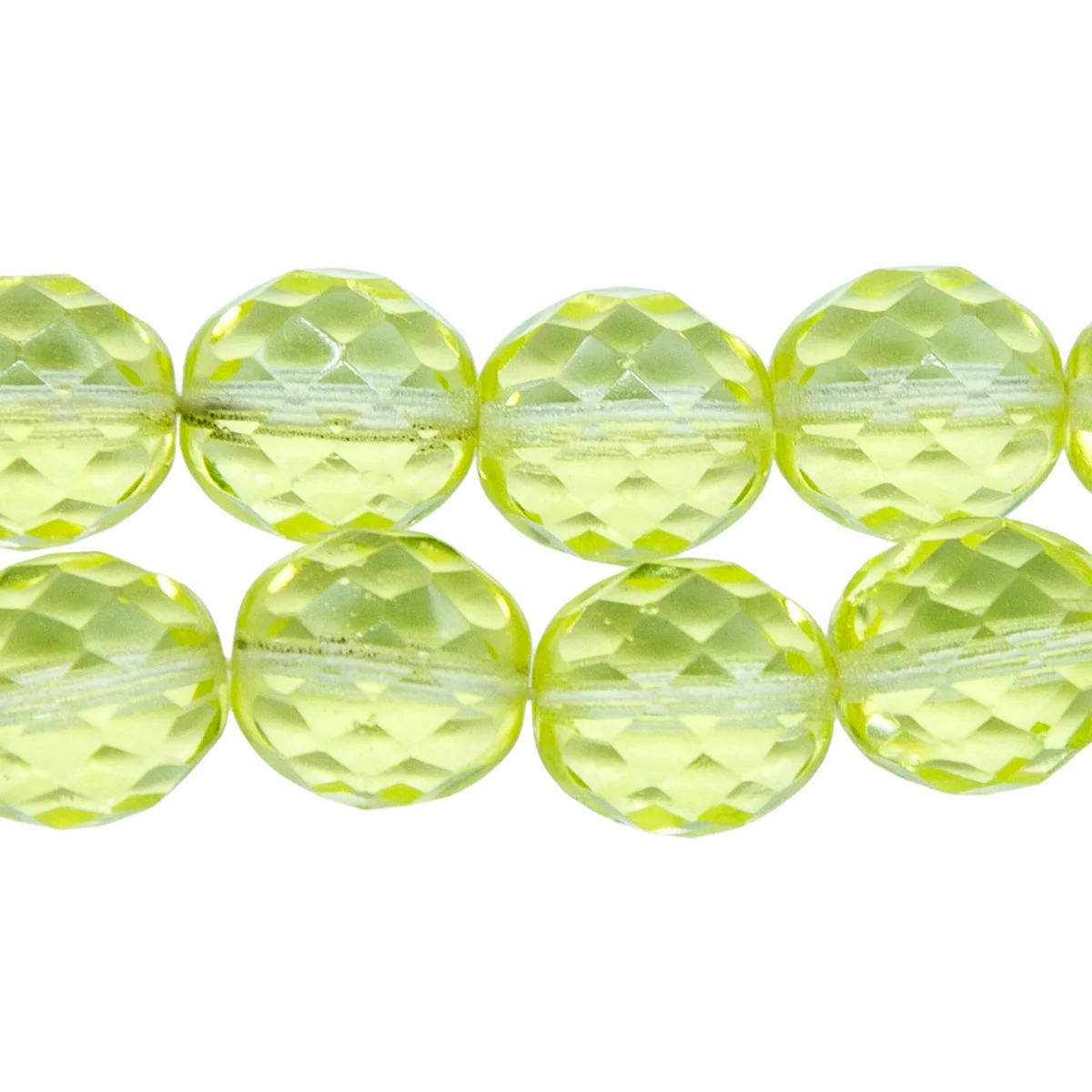 12FC222: Czech Faceted Round Jonquil 12mm 120 Pieces