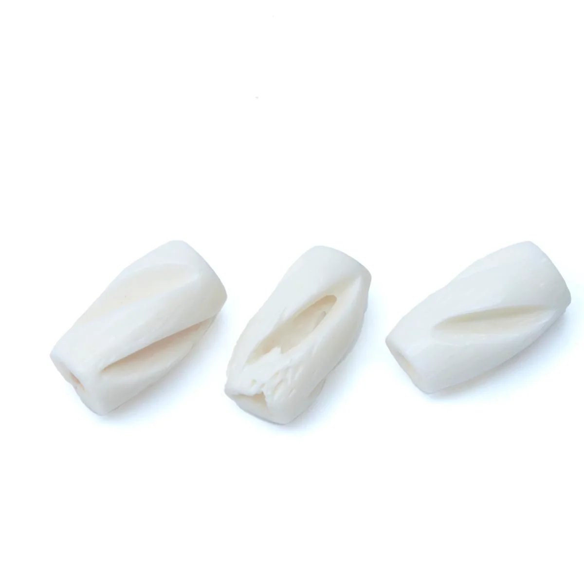 12IP114-SE: Bone Hair Pipe .5 In Carved Swirl Economy 50 Pieces