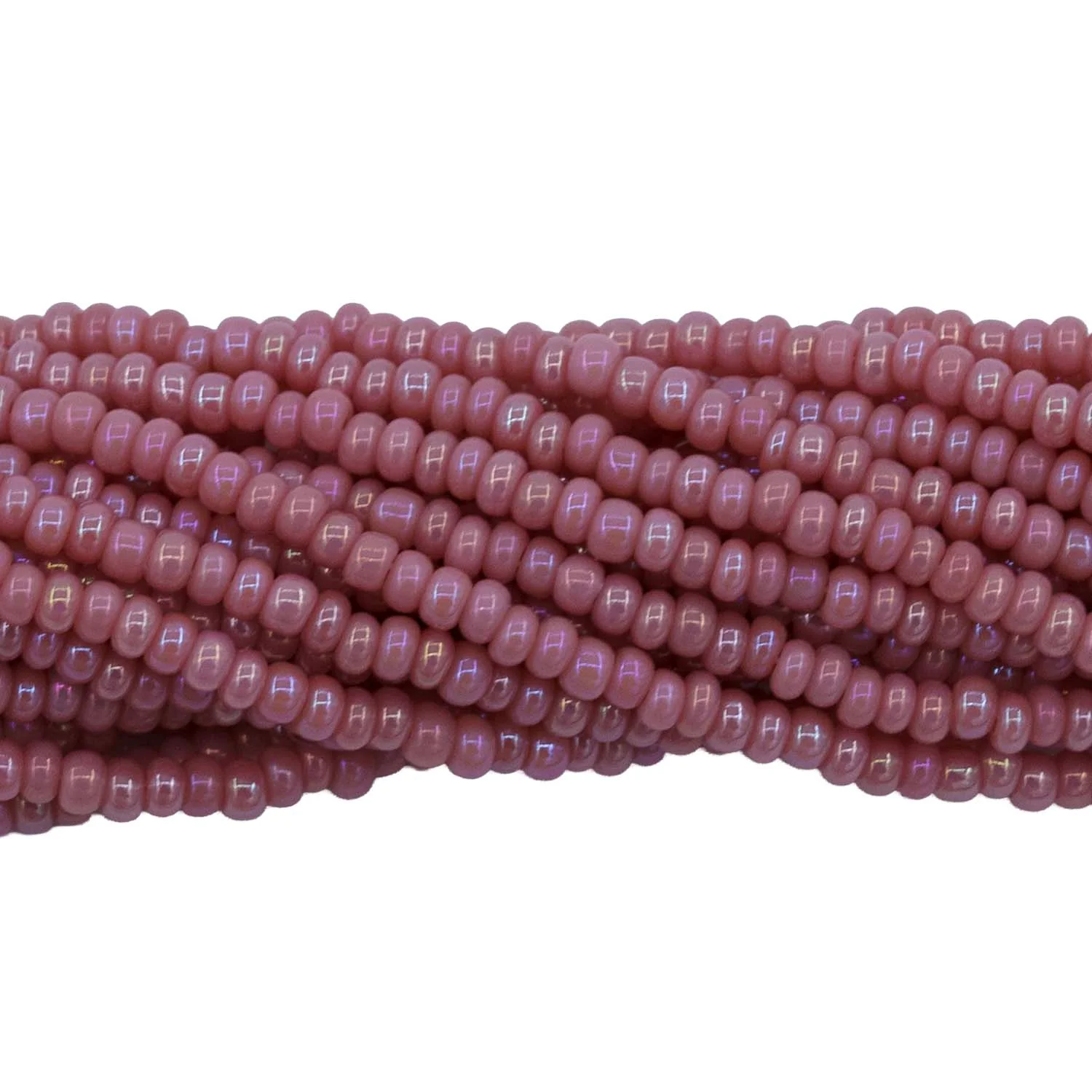 12SB593: CZ Seed Bead Dusty Rose AB 12/0 7HK