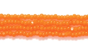 13SB134-C: CZ Seed Bead Charlotte Cut Dark Orange 13/0 18HK