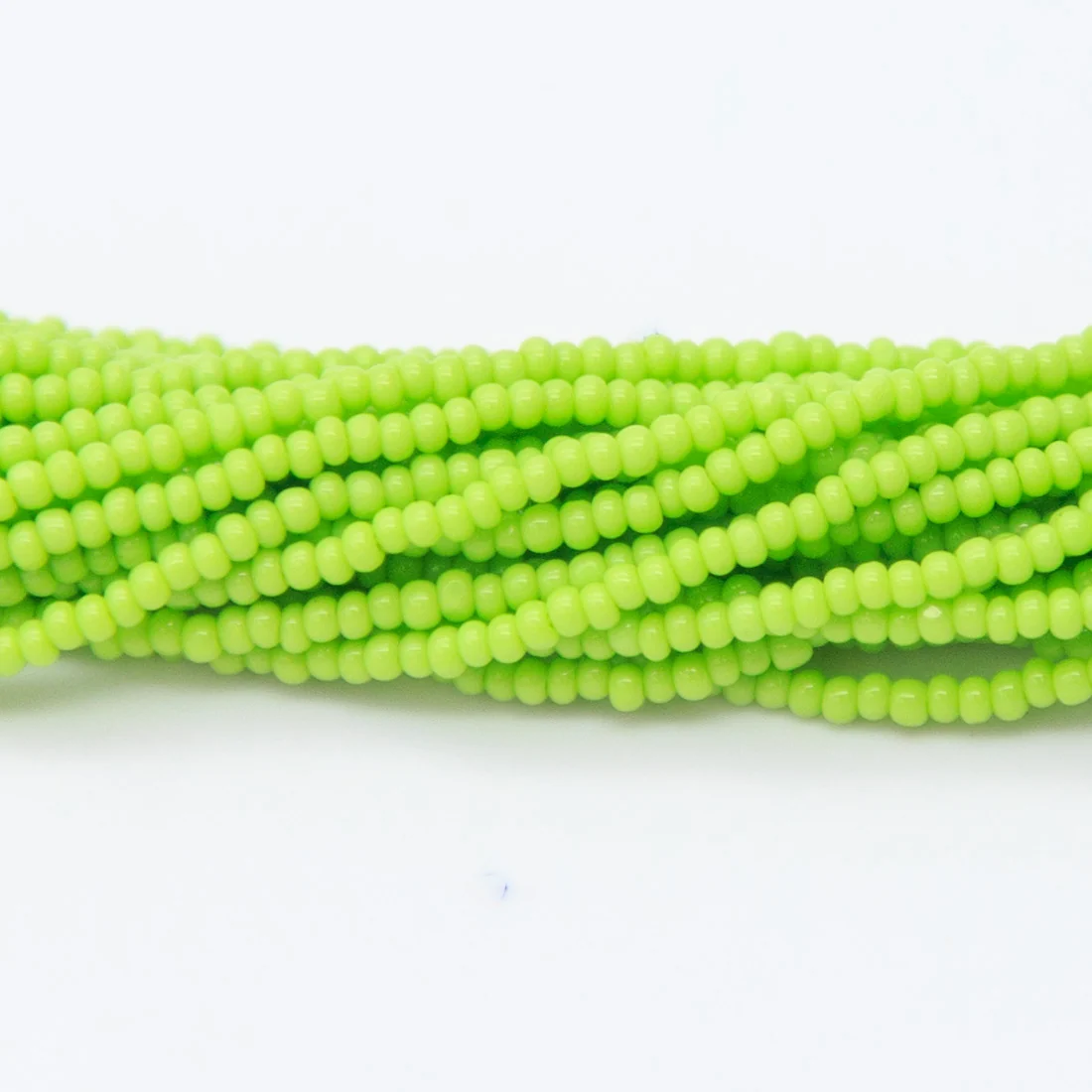13SB180-C: CZ Seed Bead Charlotte Opaque Pale Green 13/0 18HK