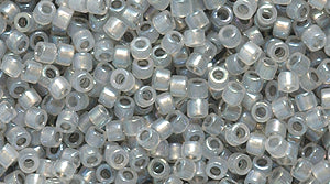 14SD703-AB: DB1770 Delica Pewter Lined Opal AB 11/0 - 100GM