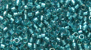 14SD786-AB: DB1769 Delica Aqua Green Line Teal AB 11/0 - 100GM