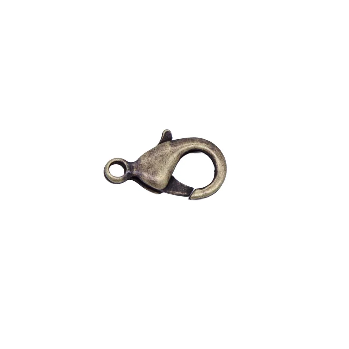 15FI142-AB: USA Made Brass Lobster Clasp Antique Brass 8x15mm 5Pc