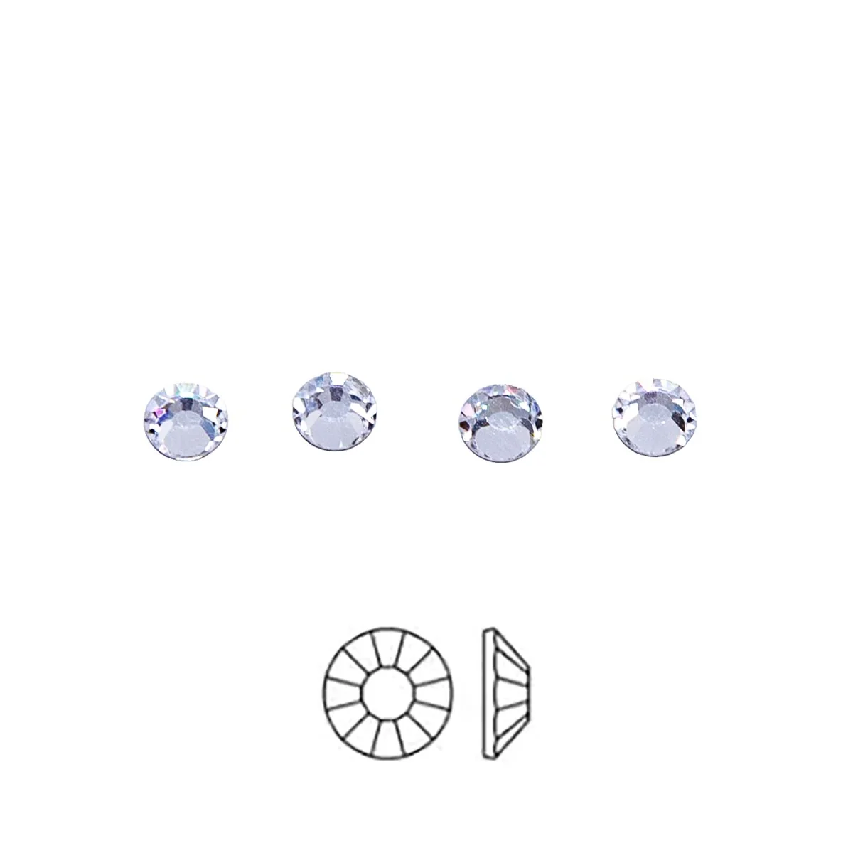 20RH212: Preciosa Chaton Rose Viva Ss20 Crystal-144PC