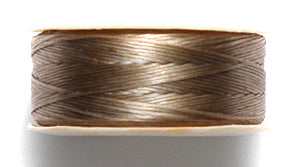 20TN152-B: Nymo Nylon Beading Thread Sand Ash Size B 72yd Bobbin 10PPK - Image 2