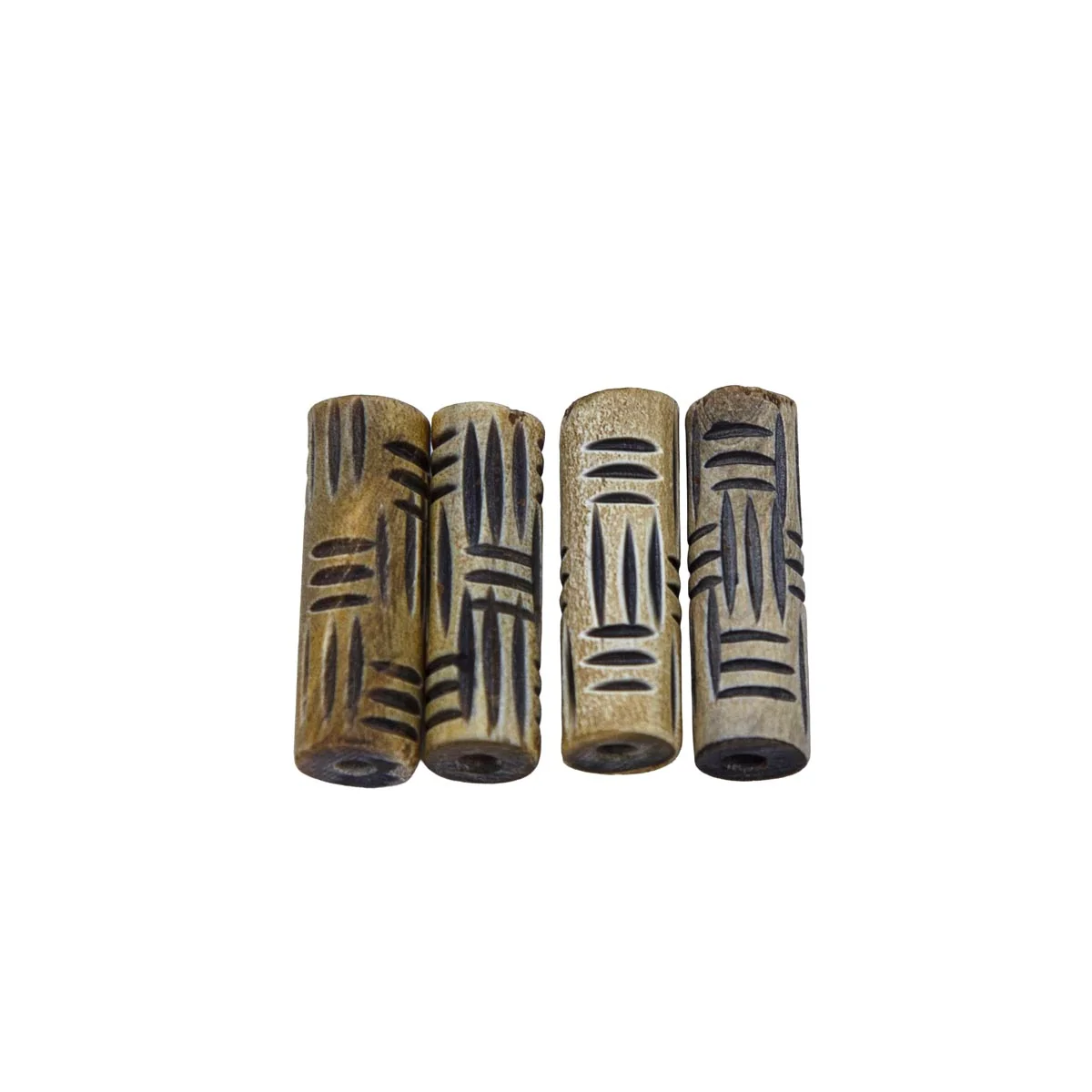 24HR155-C2: Horn Tube With Face Carving 1 Inch