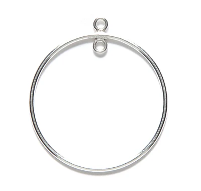 25FI600-SS: Chandelier 25mm Round In&out Ring Sterling 1PC