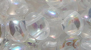32CA512-T: CZ Candy Oval Two Hole Crystal AB 6x8mm 320PC