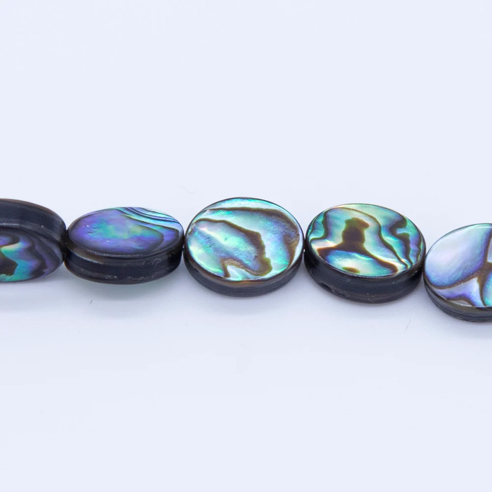 33AB558-F: Abalone Oval 8x10mm 15-16" STR