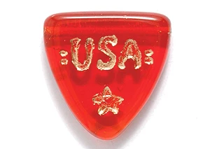 34TI244-GIR: CZ Usa Triangle Trans Ruby Gold Inlay 16mm-12PC