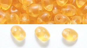 34TQ254-MR: CZ Twin 2Hole Topaz Matte 2.5x5mm-25GM