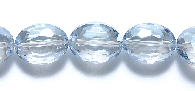 37CD371: Crystal Oval LT Blue Luster 12x16mm 9-10PST