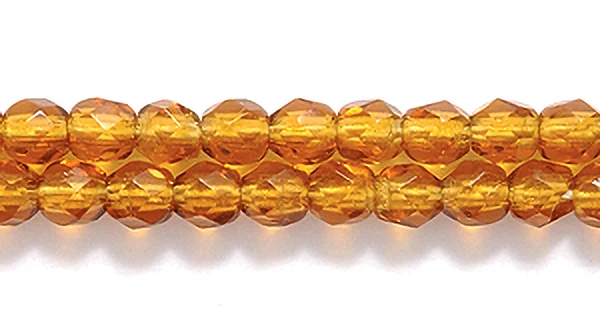 3FC256-2: CZ FACET RD TRANS DKer Topaz 3mm-1200PC