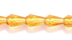 42FC254-D1R: CZ Faceted Drop Trans DK Topaz 5x7mm-50PC