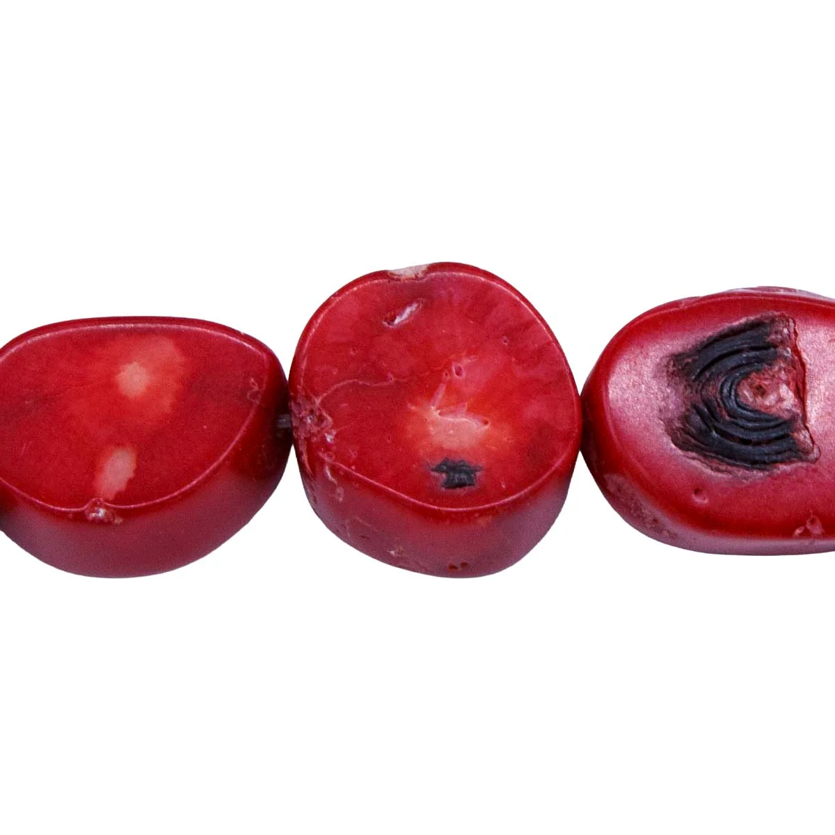 45ST440: Bamboo Coral Red Flat Rounds 19 Pcs