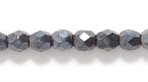 4FC309R: CZ FACET RD Gunmetal 4mm - 100PC