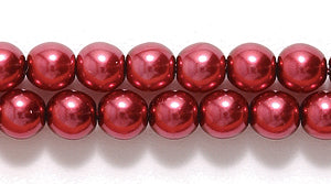4GP648: CZ Glass Pearl Bright Metallic Red 4mm 600PC