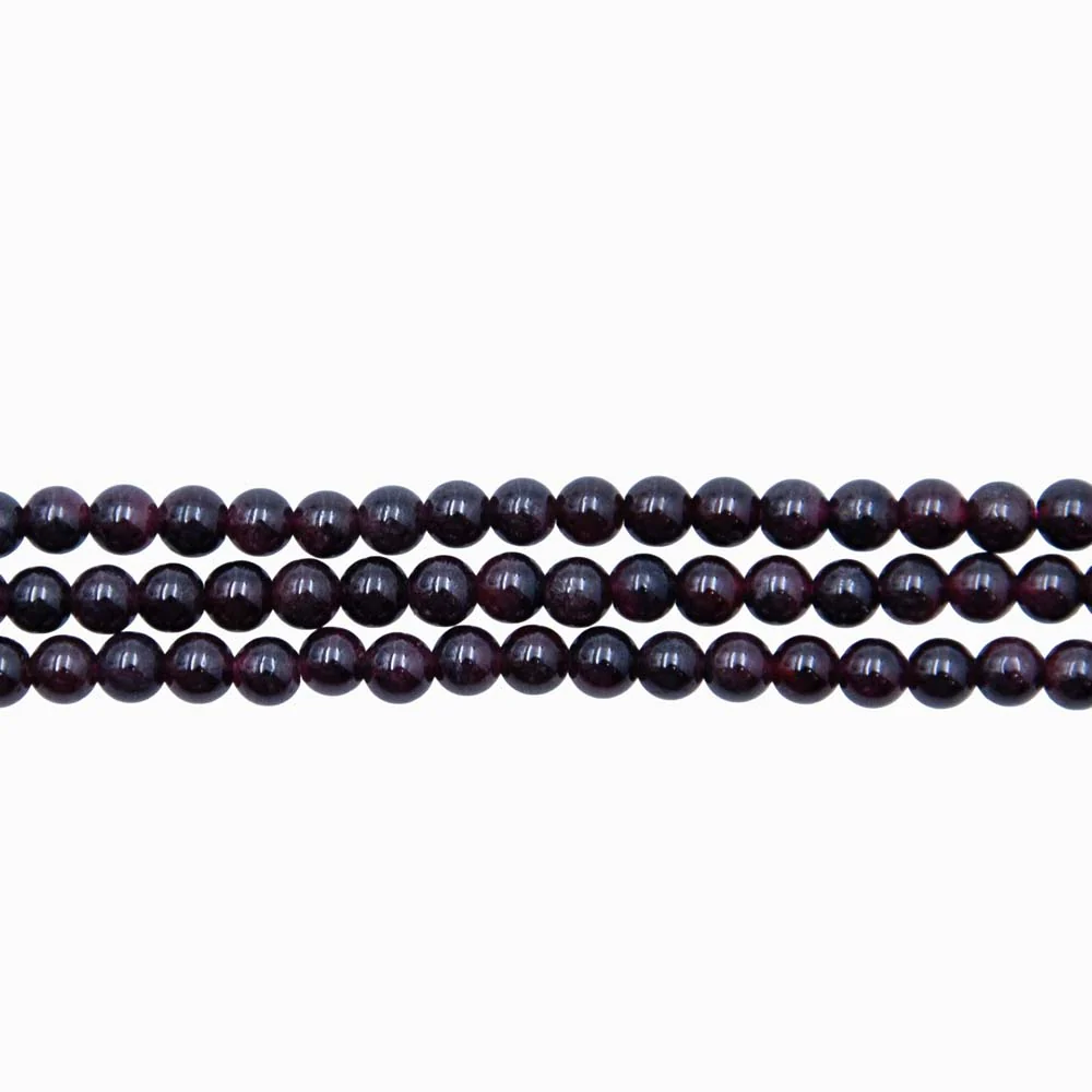 4ST418-D: Dark Garnet Round 4mm 15.5" ST