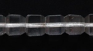 55FC212R: CZ Faceted Cube Crystal 6mm-25PC