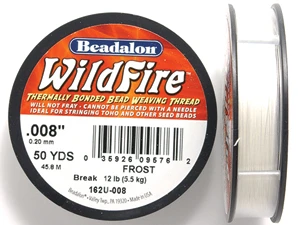 66TN312-50: Wildfire Thread White 50 Yards Spool .008 12lb - Spool