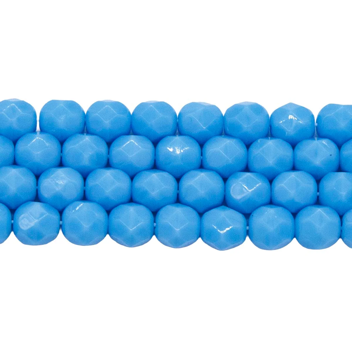 6FC164R: CZ FACET RD Opaque Turquoise Blue 6mm-50PC