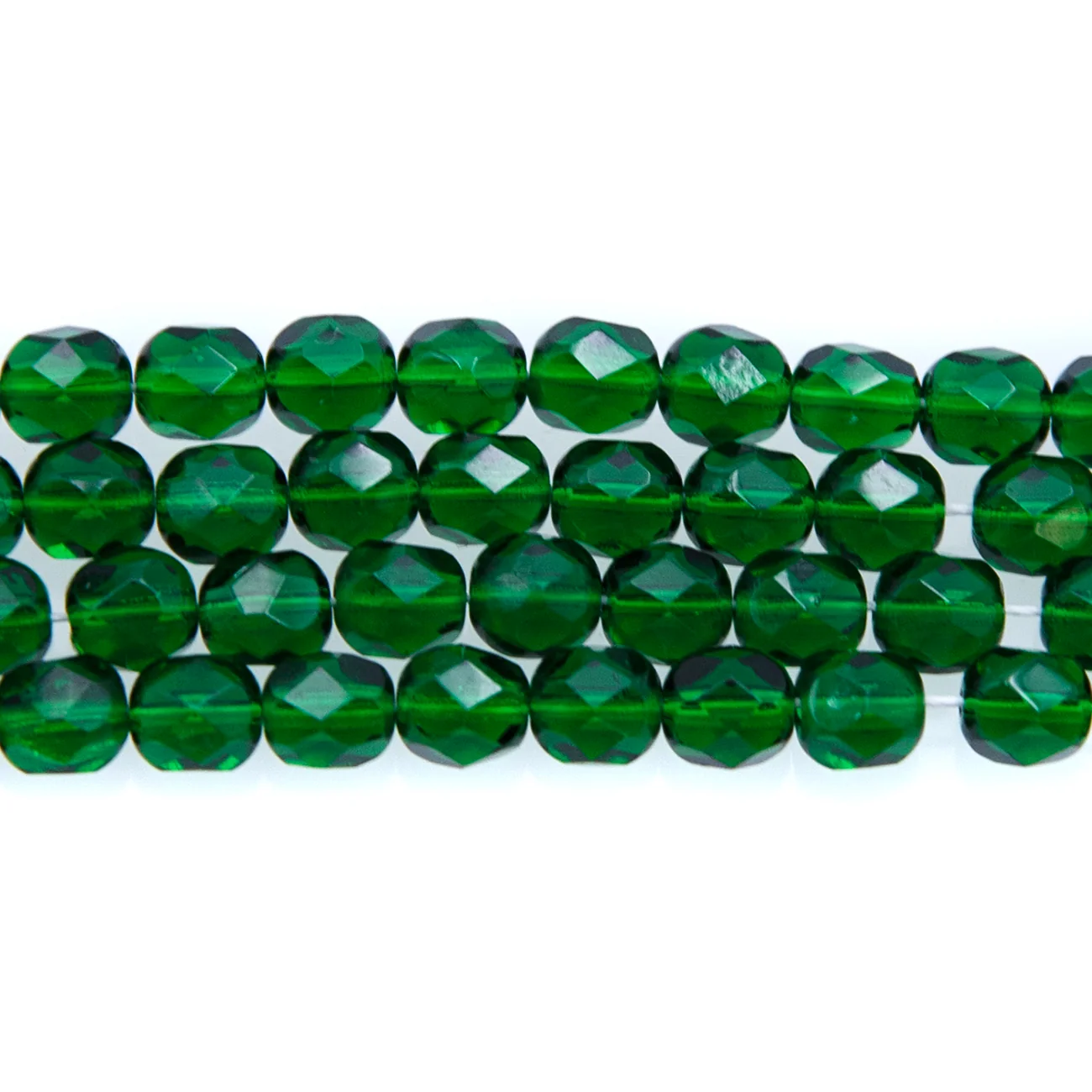 6FC284-D: CZ FACET RD TRANS DK Christmas Green 6MM-300PC