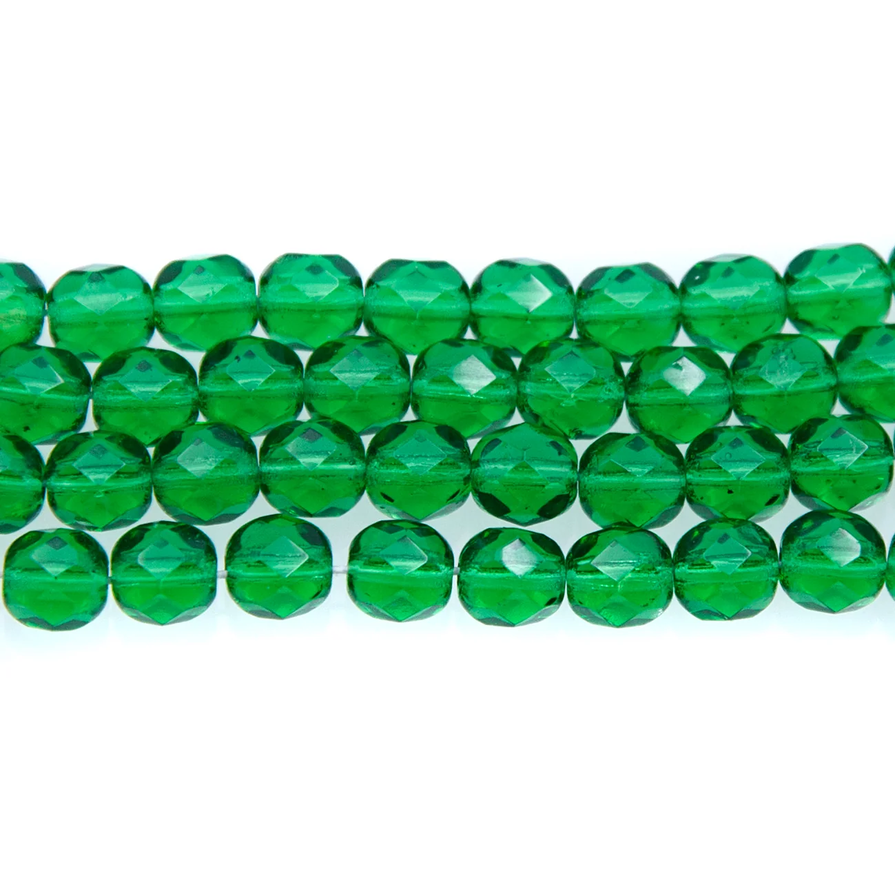 6FC284-D1: CZ FACET RD Christmas Green 6MM 300PC