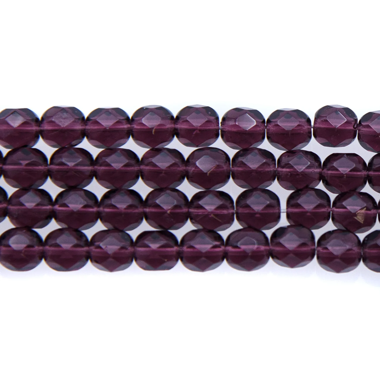 6FC299R: CZ Faceted Trans Round Deep Amethyst 6mm-50PC