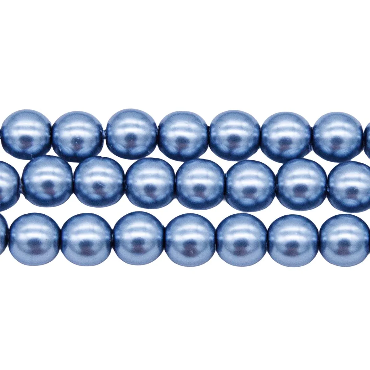 6GP675R: CZ Glass Pearl Steel Blue 6mm-50PC