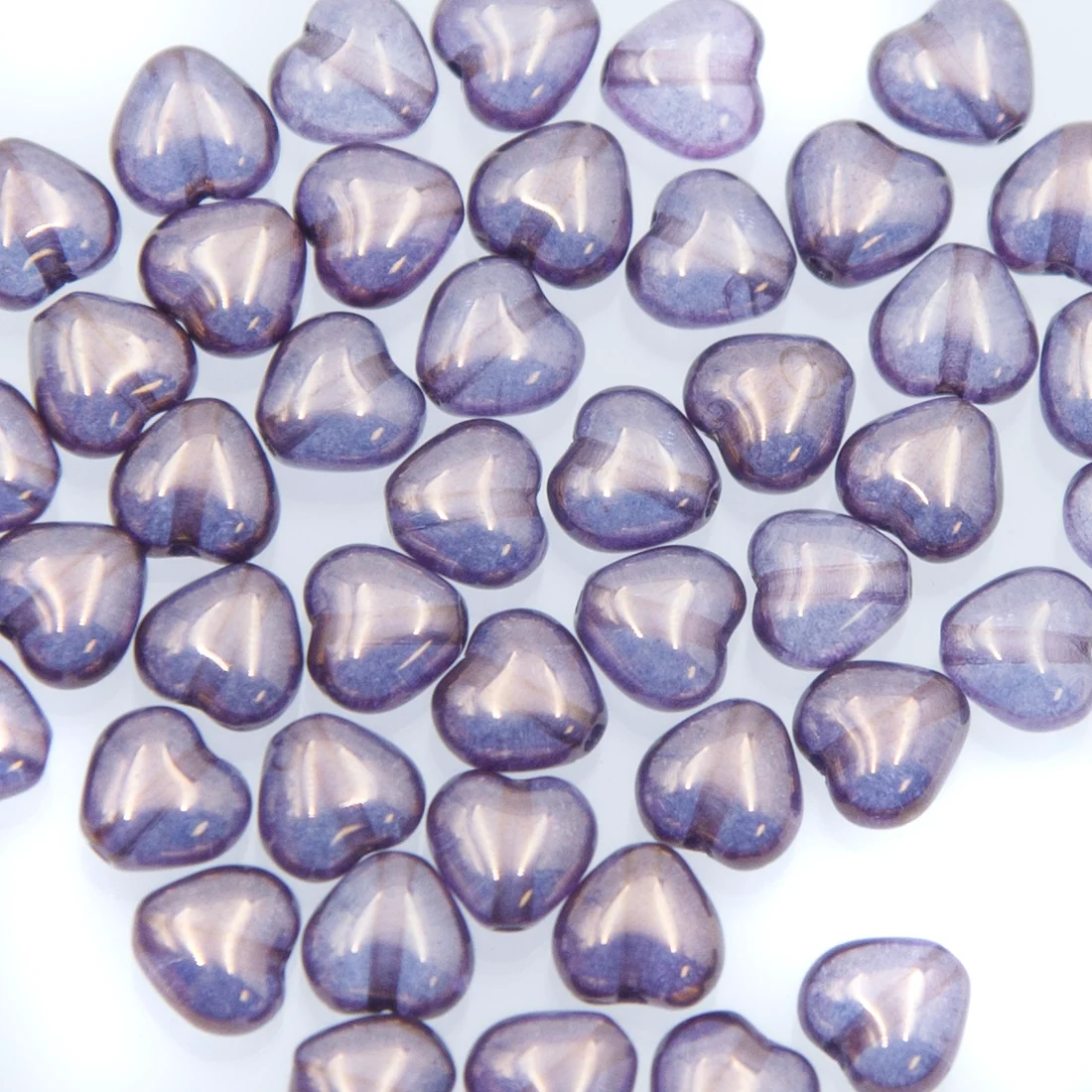 6HT056: CZ Heart 6mm 50 Pieces