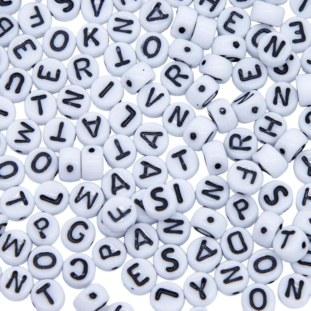 6LB525-PML: CZ Alphabet Beads Mix 6mm 150PC