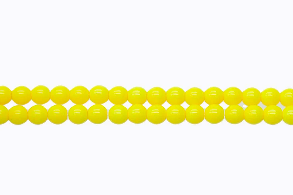 6RD122R: CZ Round Opaque Lemon Yellow 6mm - 50PC - Image 3